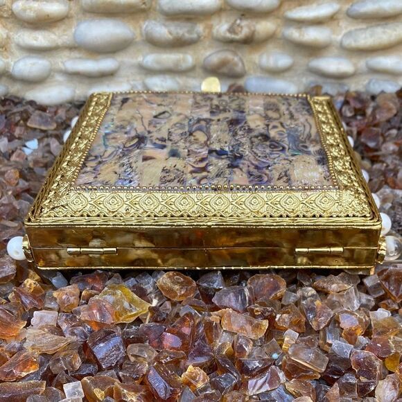 NWOT Ramla Prestige Crossbody/Clutch Bag w/Opal Gemstones Handmade in Morocco - Picture 7 of 12